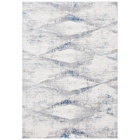 Safavieh 8 x 10 ft. Amelia Contemporary Rectangle Power Loomed Rug - Ivory & Blue ALA478A-8